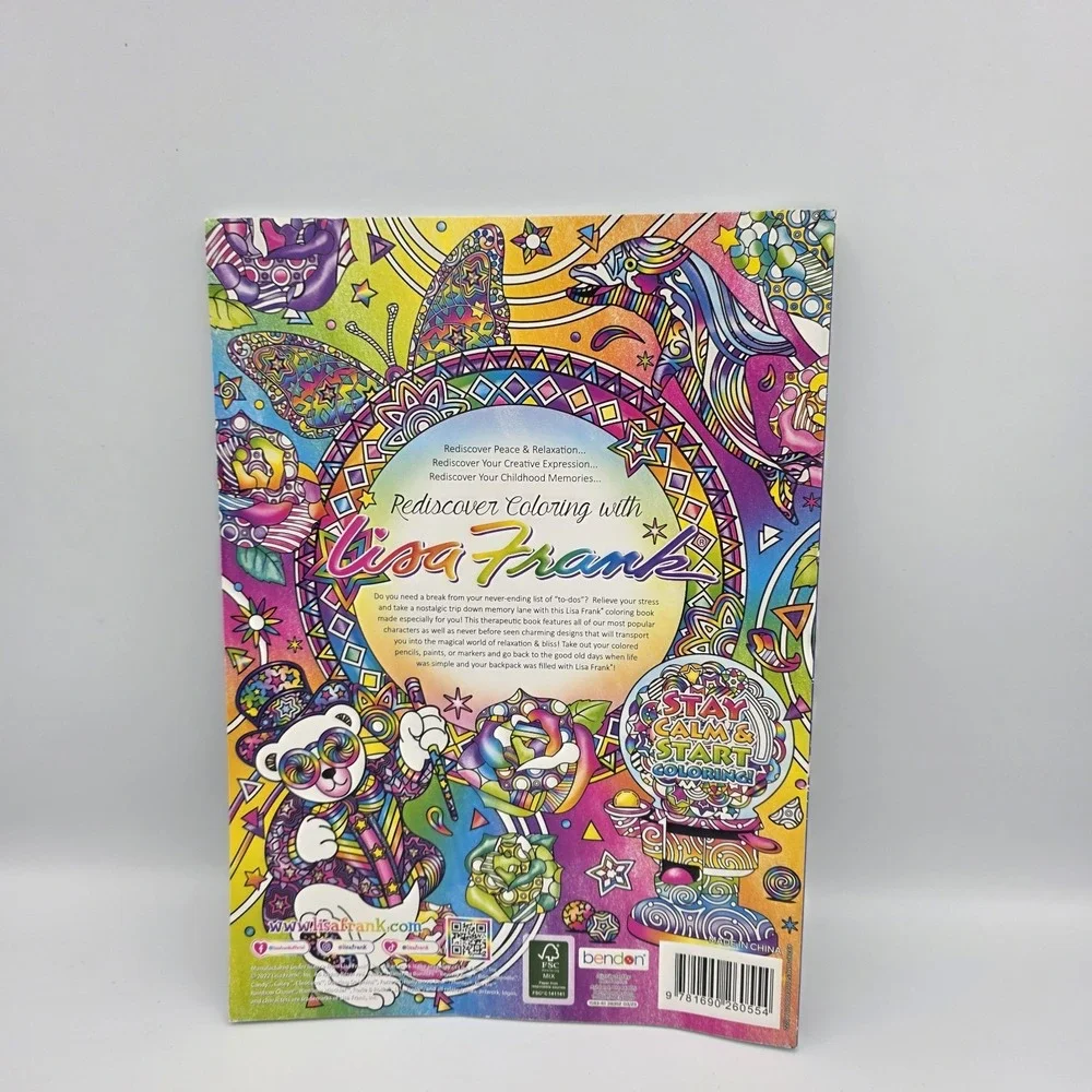 Lisa Frank Color Me Stay Calm And Keep Coloring Adult Coloring Book